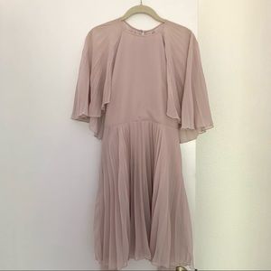 Soft Pink Pleated Dress